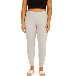 DYI Women's Waffle Jogger Pants Heather Light Grey Size Large